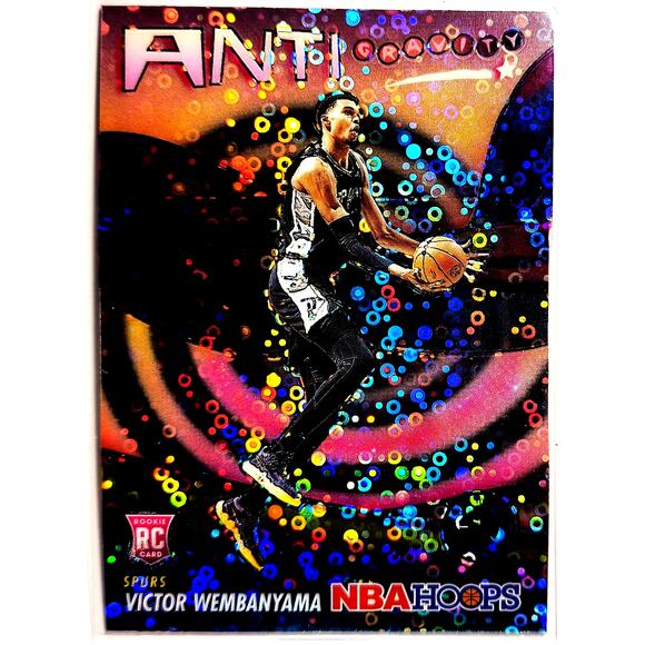 2023-24 NBA Hoops Premium Stock Anti-Gravity VICTOR WEMBANYAMA #5 Disco Prizm - Picture 1 of 2